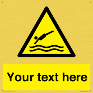 Custom Warning diving area